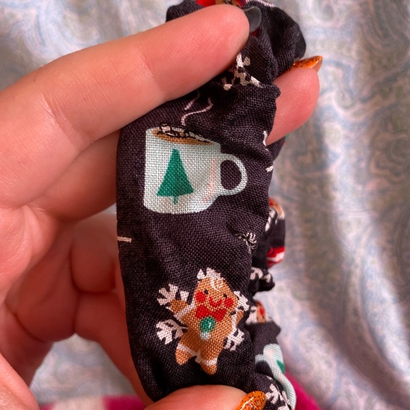 Handmade gingerbread and hot chocolate scrunchie - Picture 2 of 2